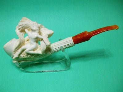 Man Eagle Thesaurus Prominent Meerschaum Pipe Mythological Ancient Vintage 2236