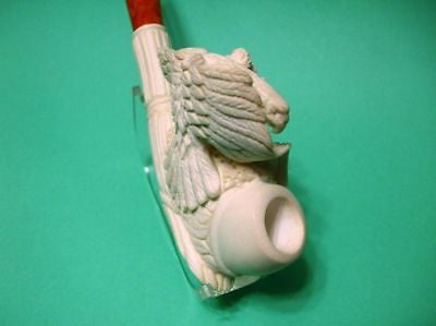 Man Eagle Thesaurus Prominent Meerschaum Pipe Mythological Ancient Vintage 2236