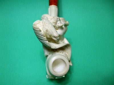 Man Eagle Thesaurus Prominent Meerschaum Pipe Mythological Ancient Vintage 2236