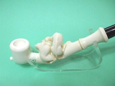 Female Lion Hunting a Bull Meerschaum Pipe Tobacco Smoking Vintage looks 9145