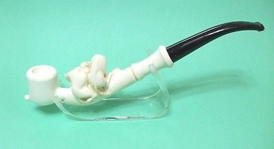 Female Lion Hunting a Bull Meerschaum Pipe Tobacco Smoking Vintage looks 9145