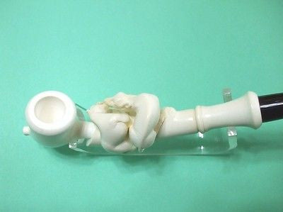 Female Lion Hunting a Bull Meerschaum Pipe Tobacco Smoking Vintage looks 9145