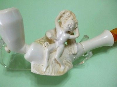Greek Mythology Ancient Meerschaum Pipe Zeus Titan Hellenistic Vintage look 0704