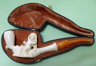 Greek Mythology Ancient Meerschaum Pipe Zeus Titan Hellenistic Vintage look 0704
