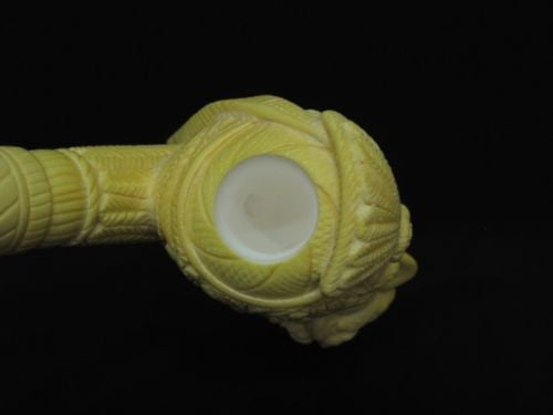 Ottoman Sultan Pasha Eagle Meerschaum Pipe Big bowl Gift Case Big Bowl 7227