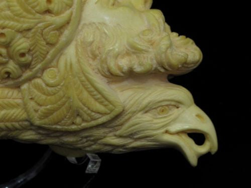 Ottoman Sultan Pasha Eagle Meerschaum Pipe Big bowl Gift Case Big Bowl 7227
