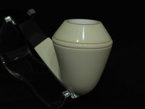Bent Bulldog Smooth Block Meerschaum Pipe Acrylic stem Big Bowl Pipes eBay 9022