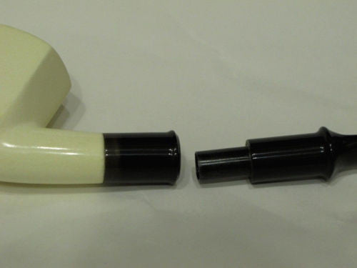 9mm Filtered Bent Block Meerschaum pipe Rare Acrylic System without Screws 2230
