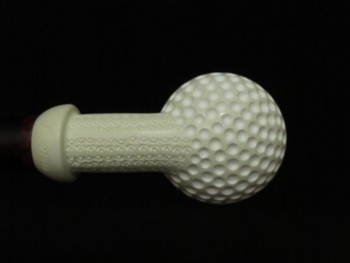 Perfect Golf Ball Block Meerschaum Pipe by Emin Small Freehand Danske shank 6383