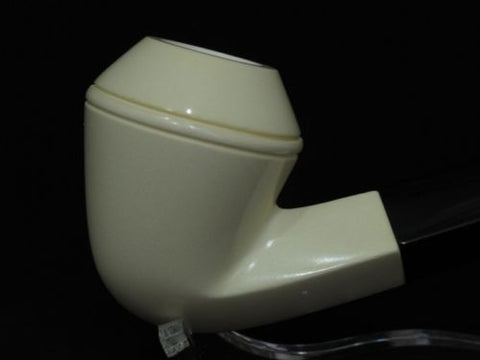Bent Bulldog Smooth Block Meerschaum Pipe Acrylic stem Big Bowl Pipes eBay 9022