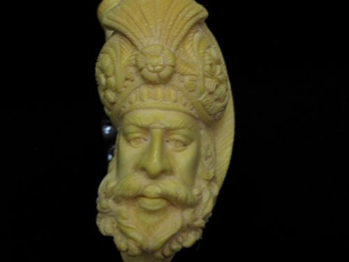 Ottoman Sultan Pasha Eagle Meerschaum Pipe Big bowl Gift Case Big Bowl 7227