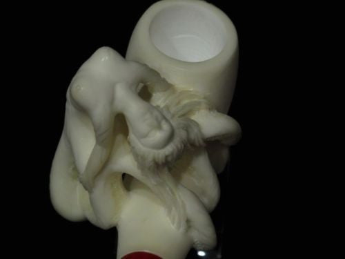 Octopus Girl w/ Long Arms Block Meerschaum Pipe Freehand Rare Art piece Cor 5085