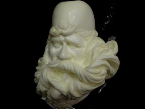 Pipe smoking Fez Man Meerschaum Pipe 'known as Dunhill man' Mustache, Beard 7632