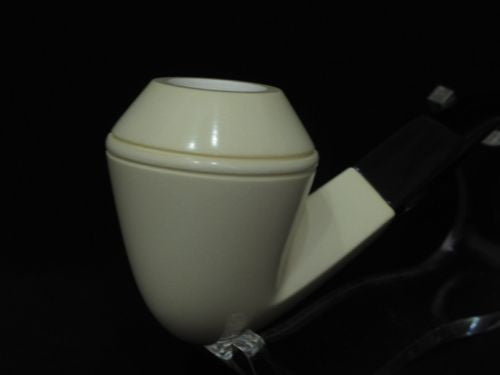 Bent Bulldog Smooth Block Meerschaum Pipe Acrylic stem Big Bowl Pipes eBay 9022
