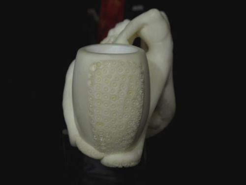 Octopus Girl w/ Long Arms Block Meerschaum Pipe Freehand Rare Art piece Cor 5085