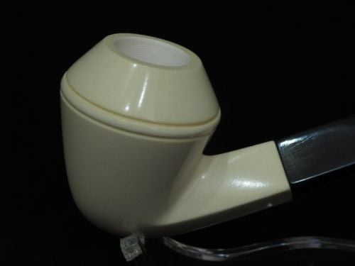 Bent Bulldog Smooth Block Meerschaum Pipe Acrylic stem Big Bowl Pipes eBay 9022