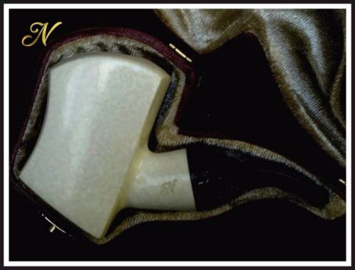 Ax Medieval Poker Sitter Meerschaum Pipe Special Built Marble looks Acrylic 5911