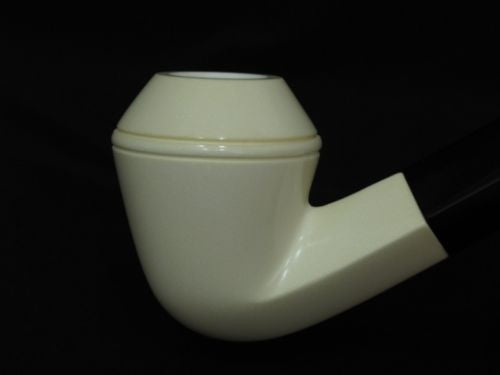 Bent Bulldog Smooth Block Meerschaum Pipe Acrylic stem Big Bowl Pipes eBay 9022