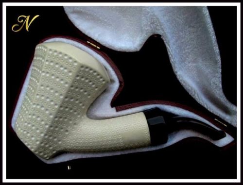 Bent Poker Paneled Meerschaum Pipe Special Built w/out Screws Wide Chamber