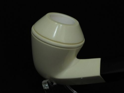 Bent Bulldog Smooth Block Meerschaum Pipe Acrylic stem Big Bowl Pipes eBay 9022