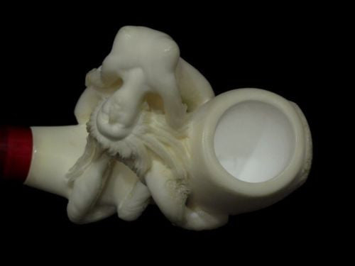 Octopus Girl w/ Long Arms Block Meerschaum Pipe Freehand Rare Art piece Cor 5085