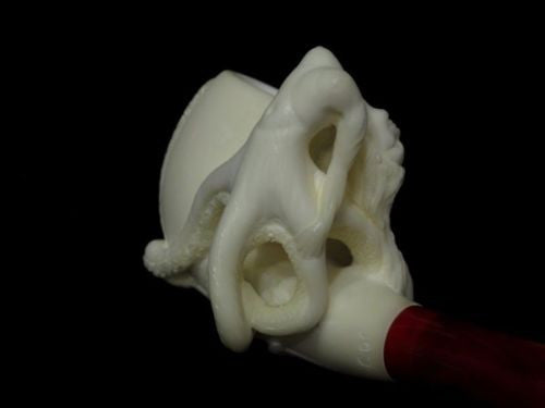 Octopus Girl w/ Long Arms Block Meerschaum Pipe Freehand Rare Art piece Cor 5085