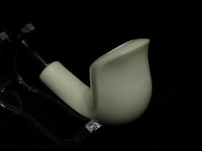 Smooth Bent Cobra Meerschaum pipe Acrylic system w/no screws by H. Cor Gift 2554