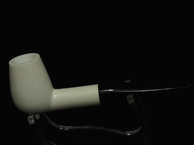 Smooth Canadian Straight Billiard Block Meerschaum pipe Freehand Long Shank 9855