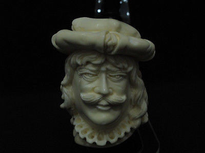 Austrian Cavalier Musketeer Block Meerschaum pipe 925 Silver Cor Freehand 4427