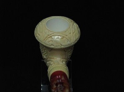 Vineyard Calabash Genuine Block Meerschaum pipe Hand made Fitting Gift Case 1368