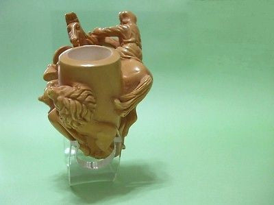Mythological War Scene Meerschaum pipe Warrior, Slave, Horse, Lion, Dog Big 6241