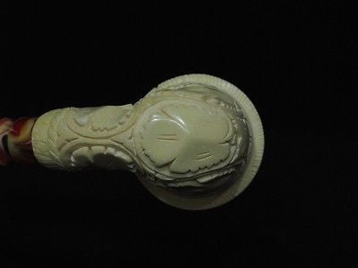 Vineyard Calabash Genuine Block Meerschaum pipe Hand made Fitting Gift Case 1368