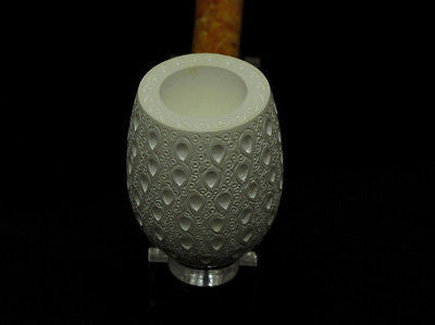 Lattice Canadian Straight Billiard Block Meerschaum pipe Big Bowl FreeHand 9530