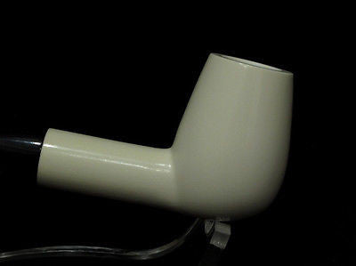 Smooth Canadian Straight Billiard Block Meerschaum pipe Freehand Long Shank 9855