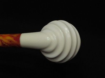 Swirling Block Meerschaum Pipe Freehand Smoking Gift Case Long stem Meerco 7502
