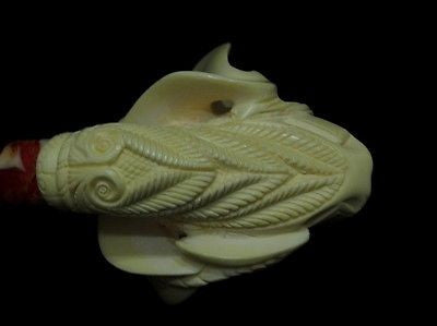 Pirate of the Caribbean Block Meerschaum Pipe Free hand - Full Bent Perfect 0465