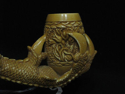 Big Eagle Claw & Floral Egg Block Meerschaum Pipe by Cor Turkey Gift Case 8251
