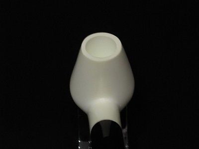 Smooth Bent Coffee Pot Solid Block Meerschaum Pipe Acrylic Stem Free hand 0059