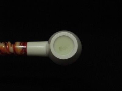 Smooth Straight Billiard Block Meerschaum Pipe Freehand Case Daily Smoking 6404