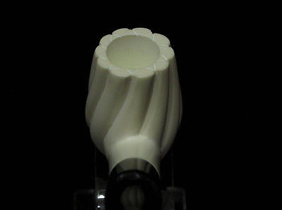 Swirling Bent Billiard Block Meerschaum pipe Acrylic stem Case Light weight 4604