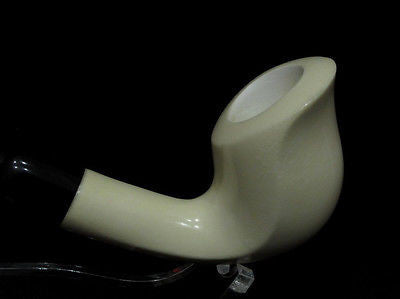 Smooth Bent Cobra Meerschaum pipe Acrylic system w/no screws by H. Cor Gift 2554