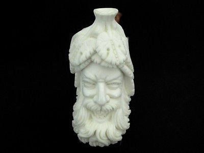 Happy Bacchus Block Meerschaum Pipe Case Stand Mythological Big Bowl by Cor 3797