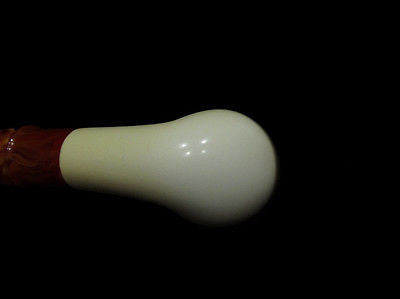 Smooth Plain Classic Half Bent Block Meerschaum pipe Hand carved Gift Case 9063