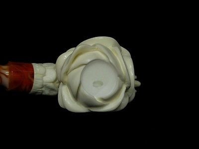 Rose in Lady Hand Floral Block Meerschaum Pipe Cor Ideal Gift Ladies Turkey 8405