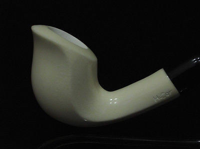 Smooth Bent Cobra Meerschaum pipe Acrylic system w/no screws by H. Cor Gift 2554
