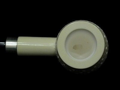 Straight Lattice Billiard Meerschaum pipe Acrylic Stem Silver band Cor Huge 4656