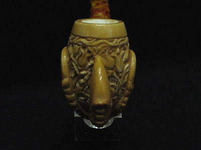 Big Eagle Claw & Floral Egg Block Meerschaum Pipe by Cor Turkey Gift Case 8251