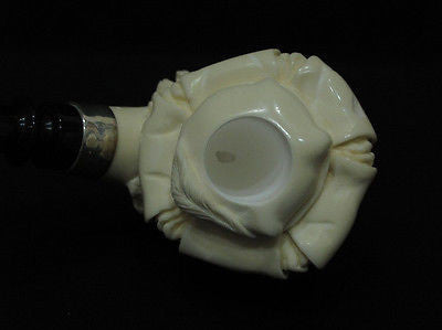 Austrian Cavalier Musketeer Block Meerschaum pipe 925 Silver Cor Freehand 4427