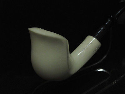 Smooth Bent Cobra Meerschaum pipe Acrylic system w/no screws by H. Cor Gift 2554