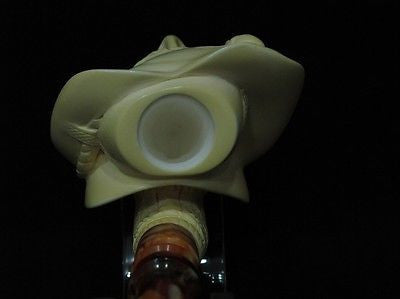 Pirate of the Caribbean Block Meerschaum Pipe Free hand - Full Bent Perfect 0465